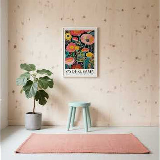 Yayoi Kusama Flowers Colorful for Living Room