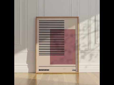 Bauhaus 1923 Geometric Art Print | Modern Abstract Poster | Minimalist Wall Art Contemporary Home

