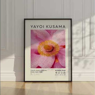 Yayoi Kusama-Inspired Flower Art Print | Bold, Modern Japanese Decor

