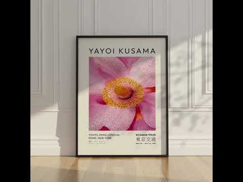 Yayoi Kusama-Inspired Flower Art Print | Bold, Modern Japanese Decor

