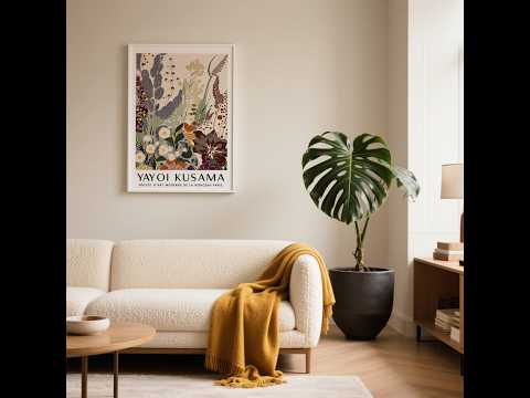 Abstract Floral Print for Living Room Decor