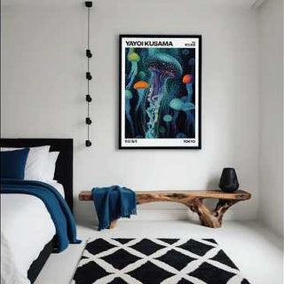 Bring energy into your room with this inspired by Yayoi Kusama Art Jellyfish print