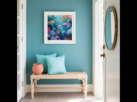 Coral Reef Wall Art | Kusama-Inspired Ocean Print