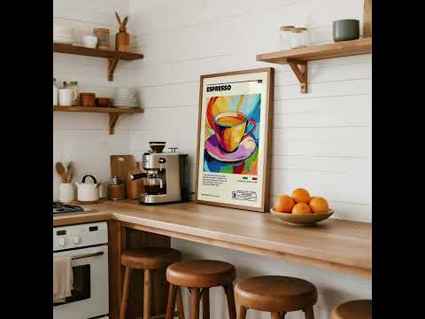 Espresso Poster for Kitchen or Dining Areas