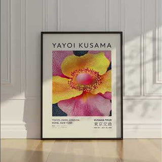 Luxury Floral Art Prints in pink and yellow