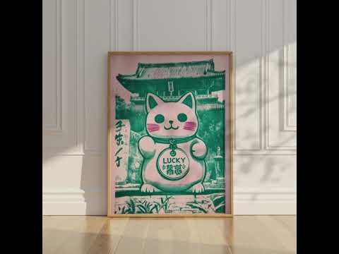 Good Luck Presents for best friend in Green Maneki Neko Cat