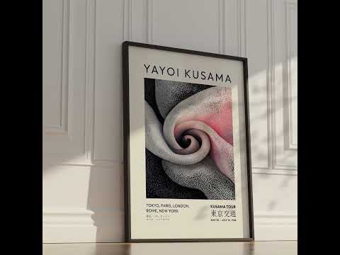 Yayoi Kusama Seductive Flower Art Print | Minimalist Japanese Wall Art