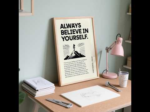 Believe in Yourself Poster for girls room