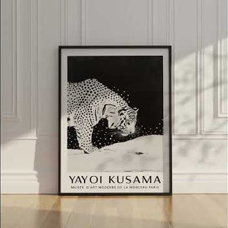 White Snow Tiger Wall Art Print | Minimalist Wildlife Décor 