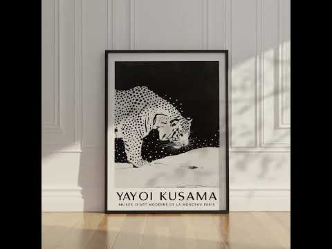 White Snow Tiger Wall Art Print | Minimalist Wildlife Décor 