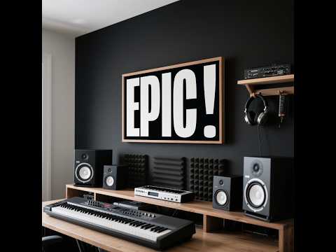 Black and white posters bold font of the word EPIC