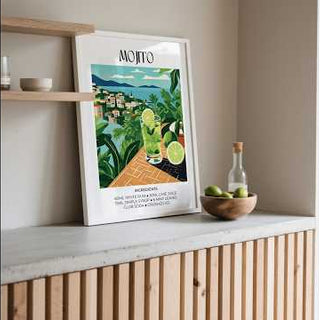 Cocktail print of a Mojito Recipe