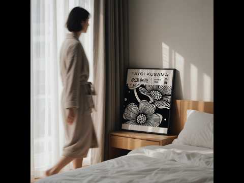 Black & White Flower Art inspired by Yayoi Kusama