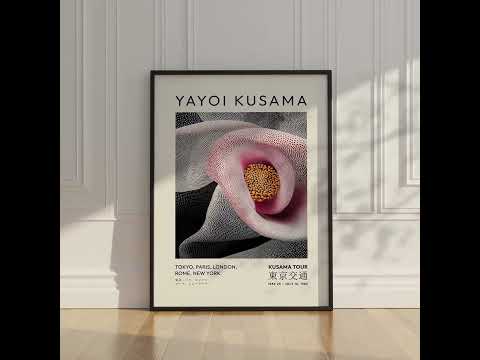 Yayoi Kusama Elegant Flower Wall Art | Minimalist Floral Print