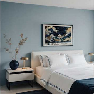 Japandi Great Ocean Wave Wall Art for bedroom or Living Room