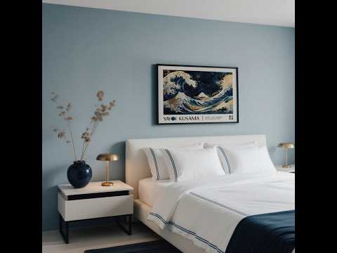 Japandi Great Ocean Wave Wall Art for bedroom or Living Room