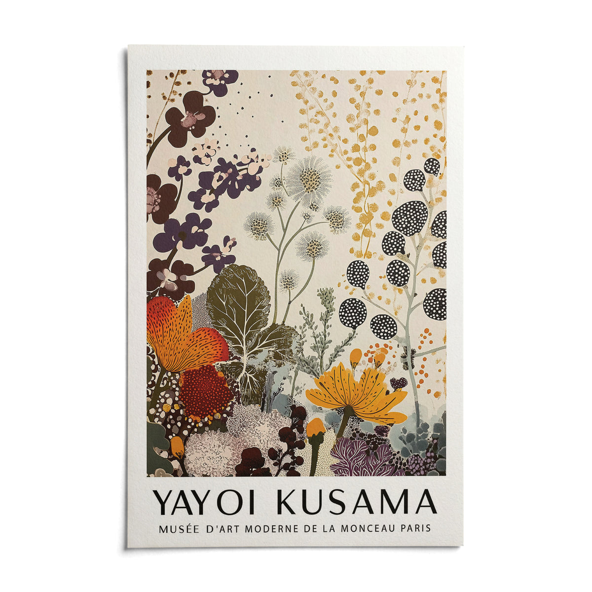 Print Yayoi Kusama, shown as an unframed paper print on a plain white background