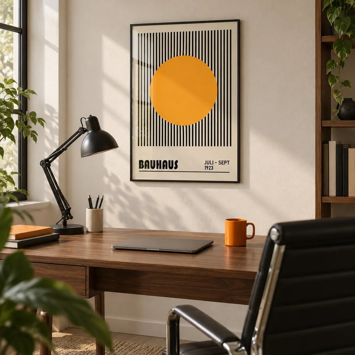 Professional Office Wall Art, framed on the wall of a modern home office