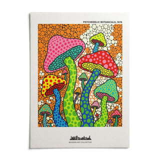 Psychedelic Mushroom Art, shown as an unframed paper print on a plain white background