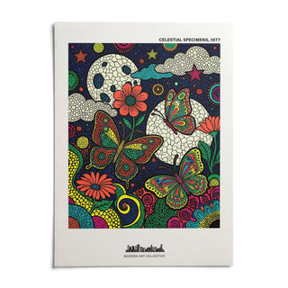 Psychedelic Nature Poster, shown as an unframed paper print on a plain white background