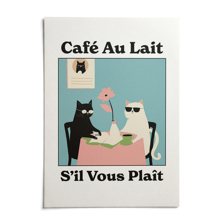 Quirky Kitchen Wall Art, shown as an unframed paper print on a plain white background