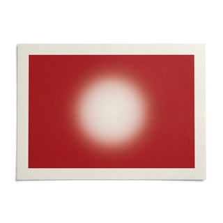 Red Abstract Wall Art, shown as an unframed paper print on a plain white background