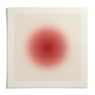 Red Circle Wall Art, shown as an unframed paper print on a plain white background