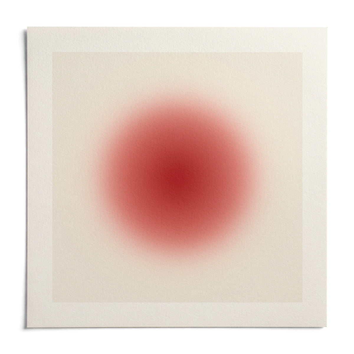Red Circle Wall Art, shown as an unframed paper print on a plain white background
