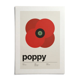 Red Poppy Print, shown as an unframed paper print on a plain white background