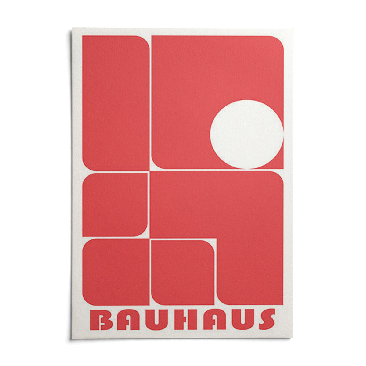Red Wall Art Decor, shown as an unframed paper print on a plain white background