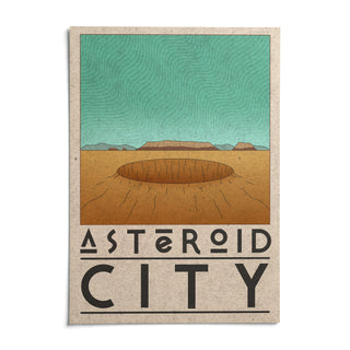 Retro Desert Sci-Fi Poster, shown as an unframed paper print on a plain white background