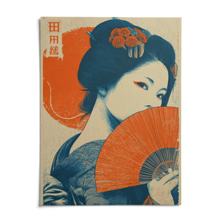 Geisha Print, shown as an unframed paper print on a plain white background
