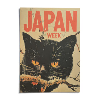 Retro Japanese Art, shown as an unframed paper print on a plain white background