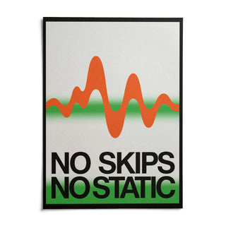 Retro Music Poster, shown as an unframed paper print on a plain white background