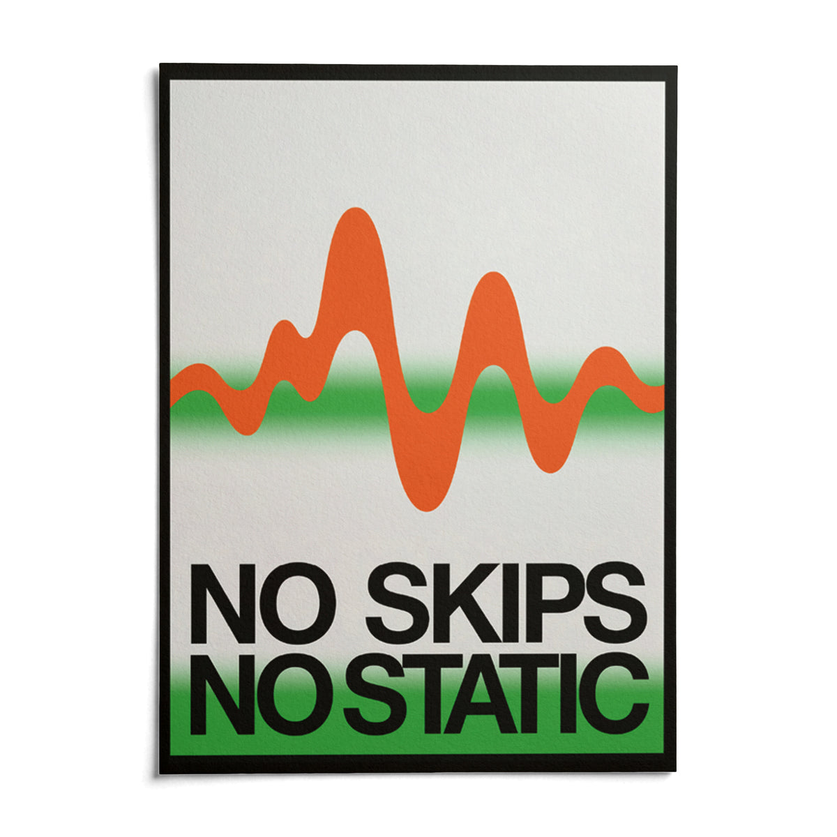 Retro Music Poster, shown as an unframed paper print on a plain white background