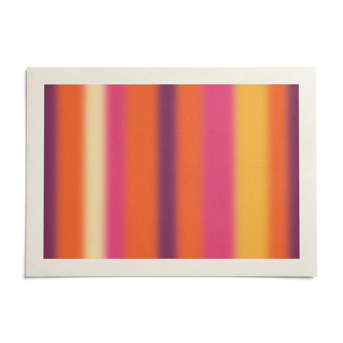 Retro Sunset Print, shown as an unframed paper print on a plain white background