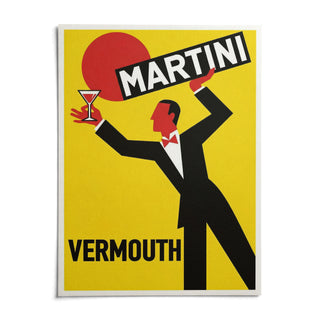 Retro Vermouth Bar Poster, shown as an unframed paper print on a plain white background