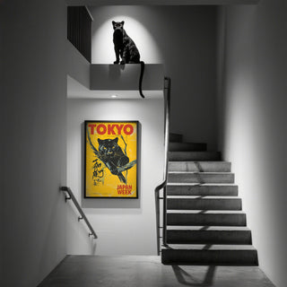 Black Panther Wall Art in entrance hallway as statement art