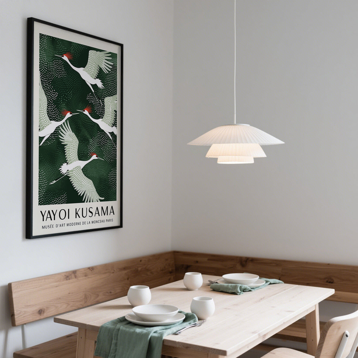 Japandi wall art blending traditional and contemporary design