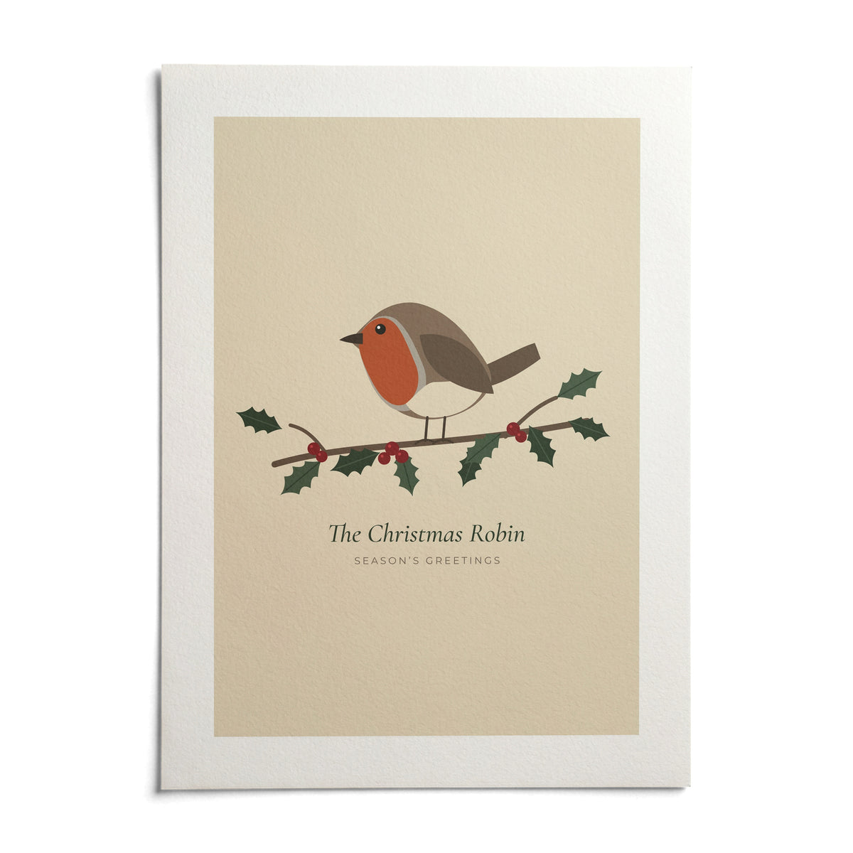 Robin Print, shown as an unframed paper print on a plain white background
