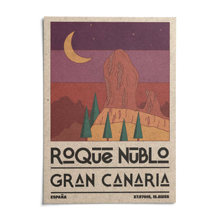Roque Nublo Wall Art, shown as an unframed paper print on a plain white background