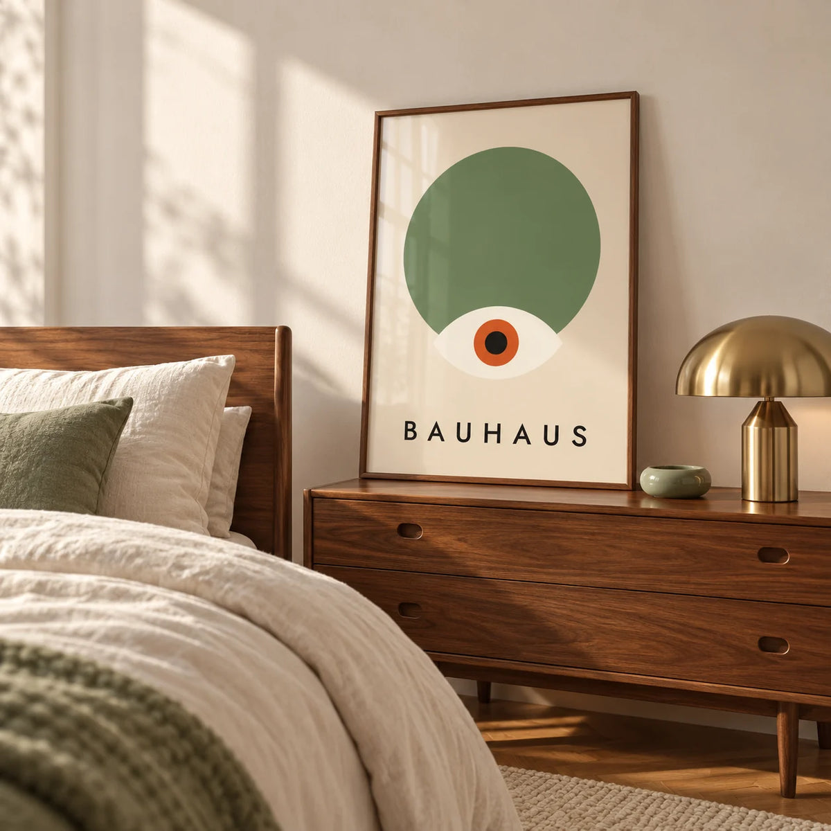 Sage Green Wall Decor | Bauhaus Eye Print in Sage