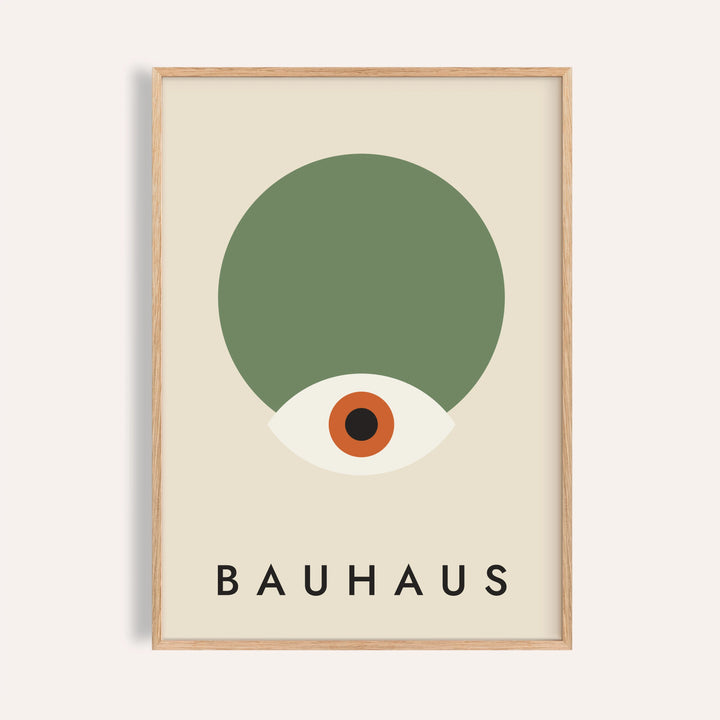 Sage Green Wall Decor: Sage Gaze framed print on a warm off-white wall