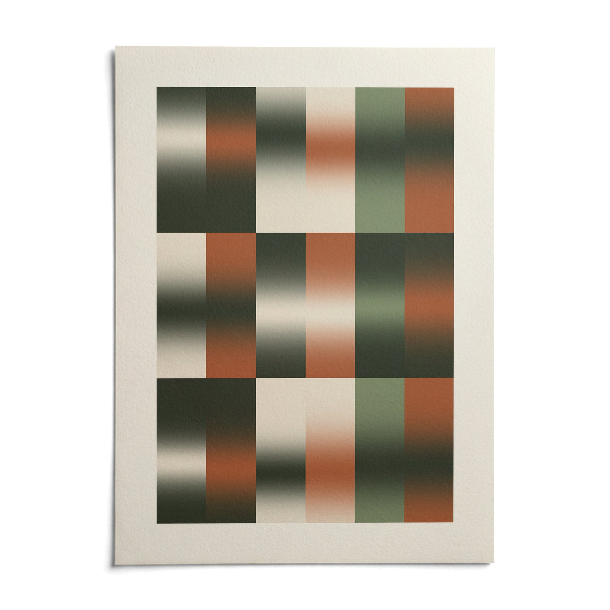 Sage Grid Print, shown as an unframed paper print on a plain white background