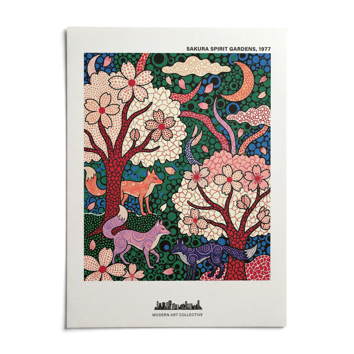 Sakura Spirit Wall Art, shown as an unframed paper print on a plain white background