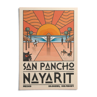 San Pancho Nayarit Print, shown as an unframed paper print on a plain white background