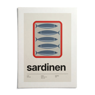 Sardine Print, shown as an unframed paper print on a plain white background