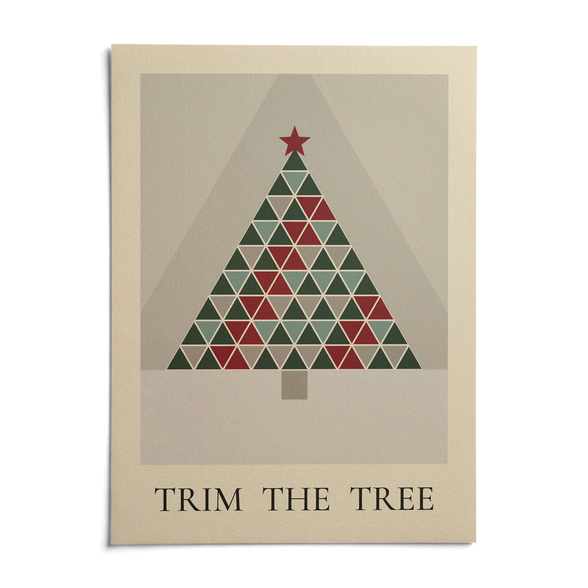 Scandinavian Christmas Print, shown as an unframed paper print on a plain white background