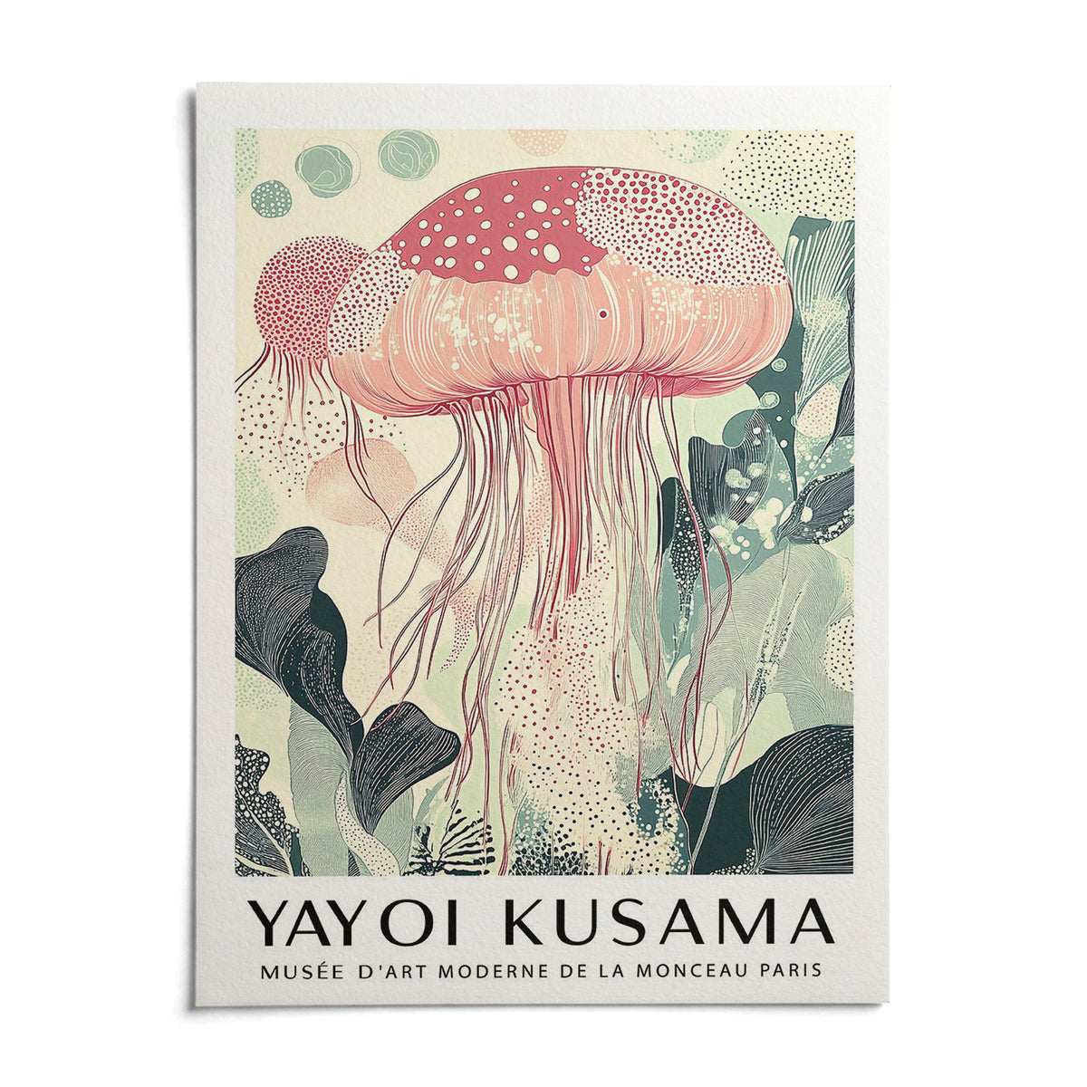 Sea Animal Wall Art, shown as an unframed paper print on a plain white background