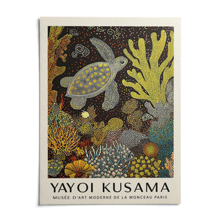 Sea Turtle Wall Art, shown as an unframed paper print on a plain white background